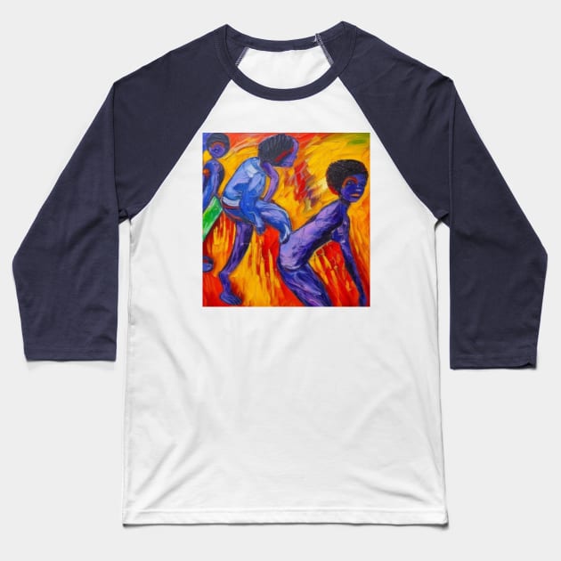 Second Line Dance Baseball T-Shirt by Stephanie Kennedy 